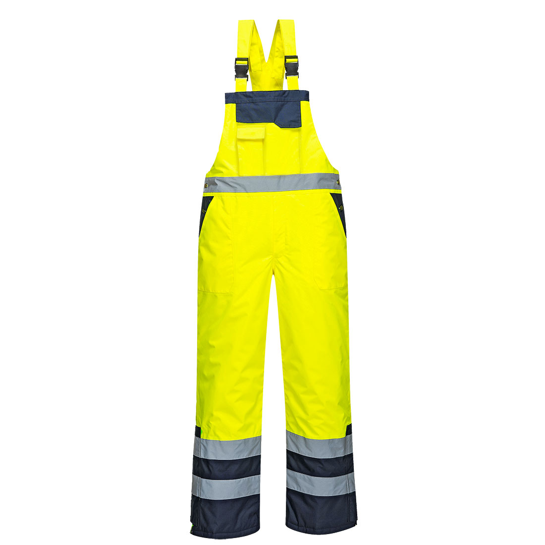Contrast Bib & Brace - Lined - Yellow