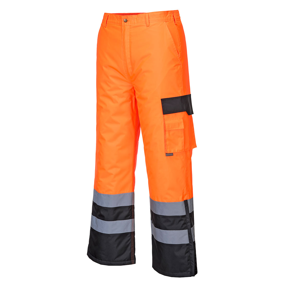 Hi-Vis Contrast Trouser - Lined - Orange/Black