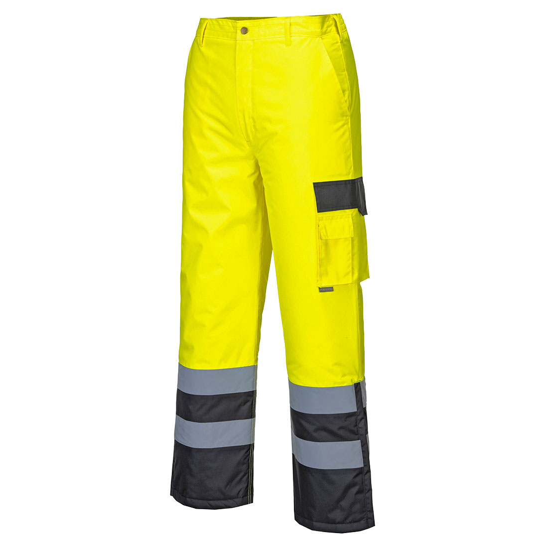 Hi-Vis Contrast Trouser - Lined - Yellow/Black