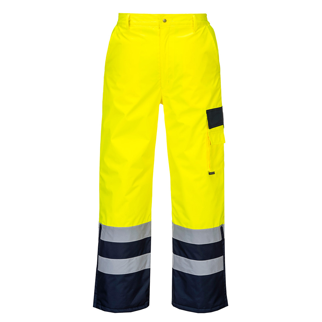 Hi-Vis Contrast Trouser - Lined - Yellow/Navy