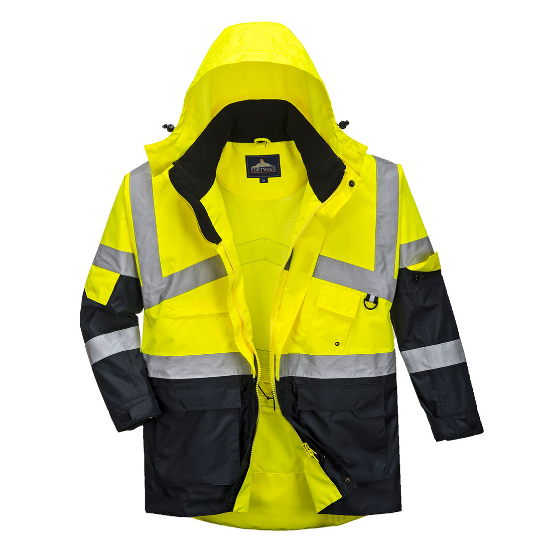 Hi-Vis 2-Tone Breathable Jacket - Yellow/Navy