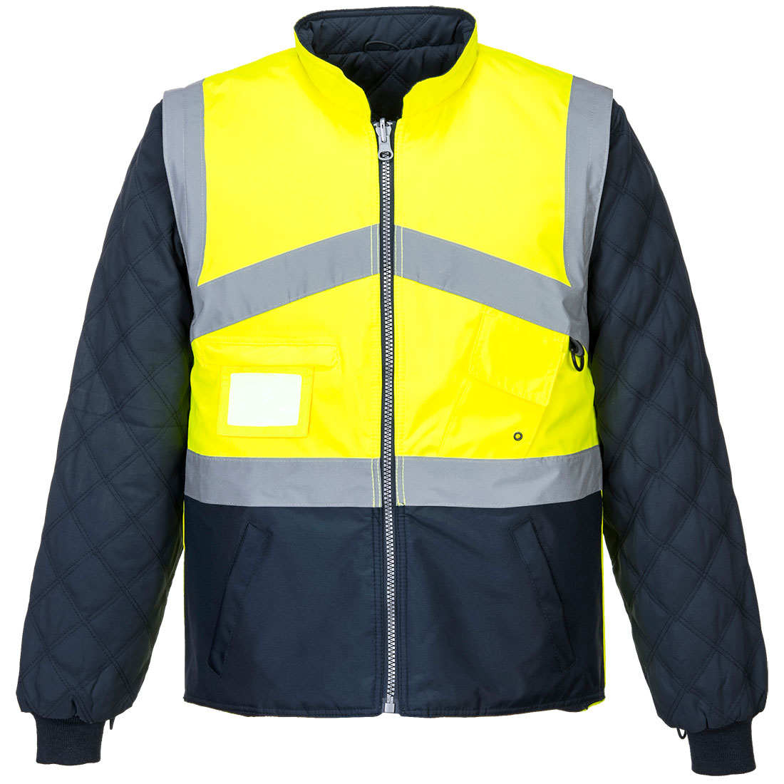 Hi-Vis 2-Tone Jacket - Reversible - Yellow/Navy