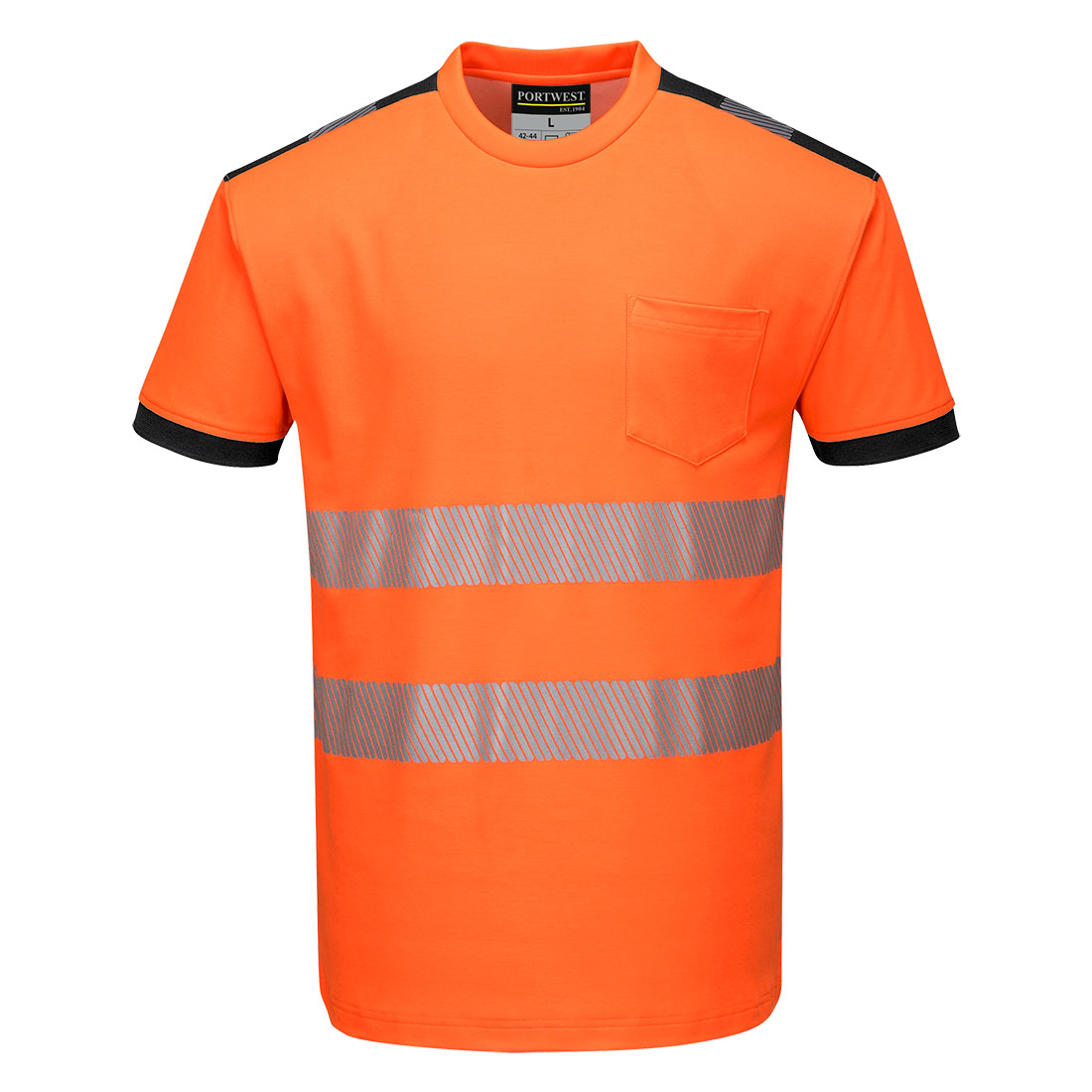 PW3 Hi-Vis T-Shirt S/S - Orange/Black