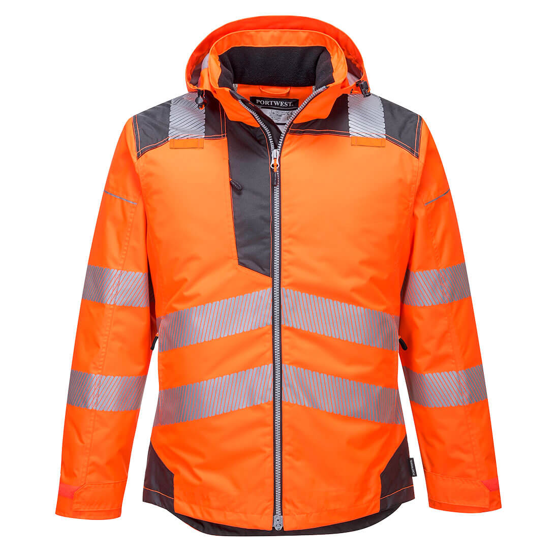 PW3 Hi-Vis Winter Jacket  - Orange/Grey