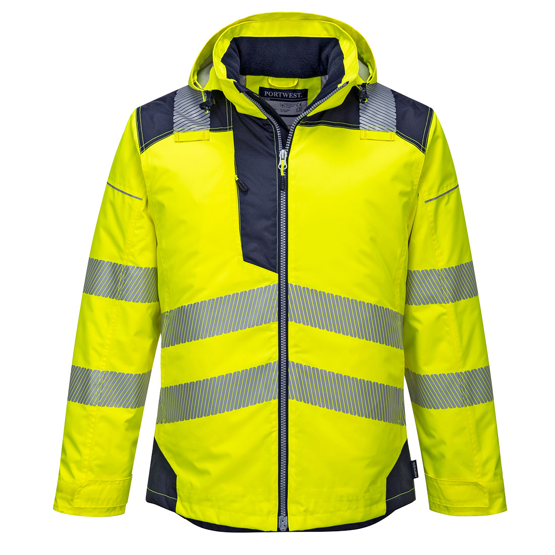 PW3 Hi-Vis Winter Jacket  - Yellow/Navy