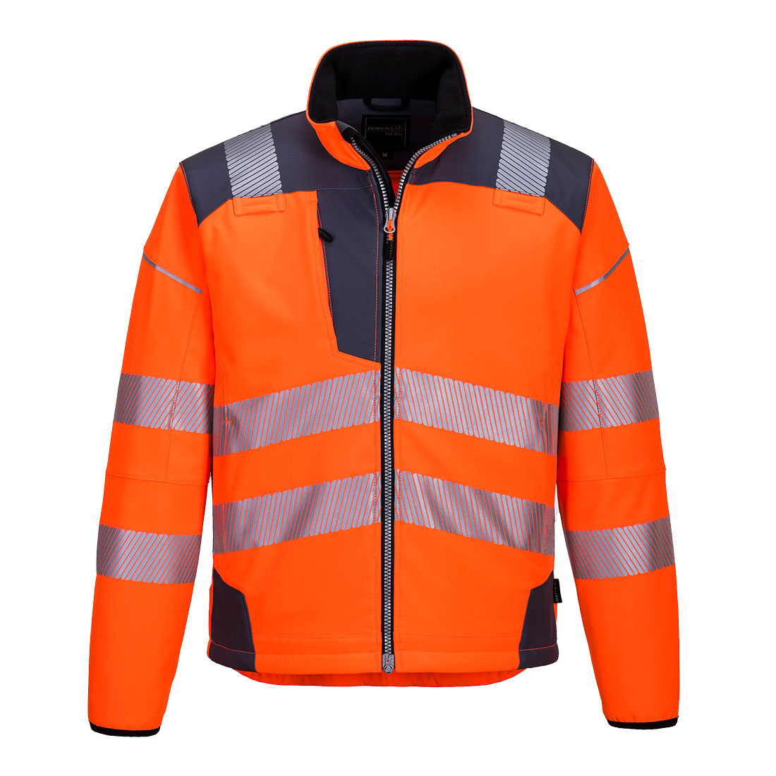 PW3 Hi-Vis Softshell Jacket - Orange/Grey