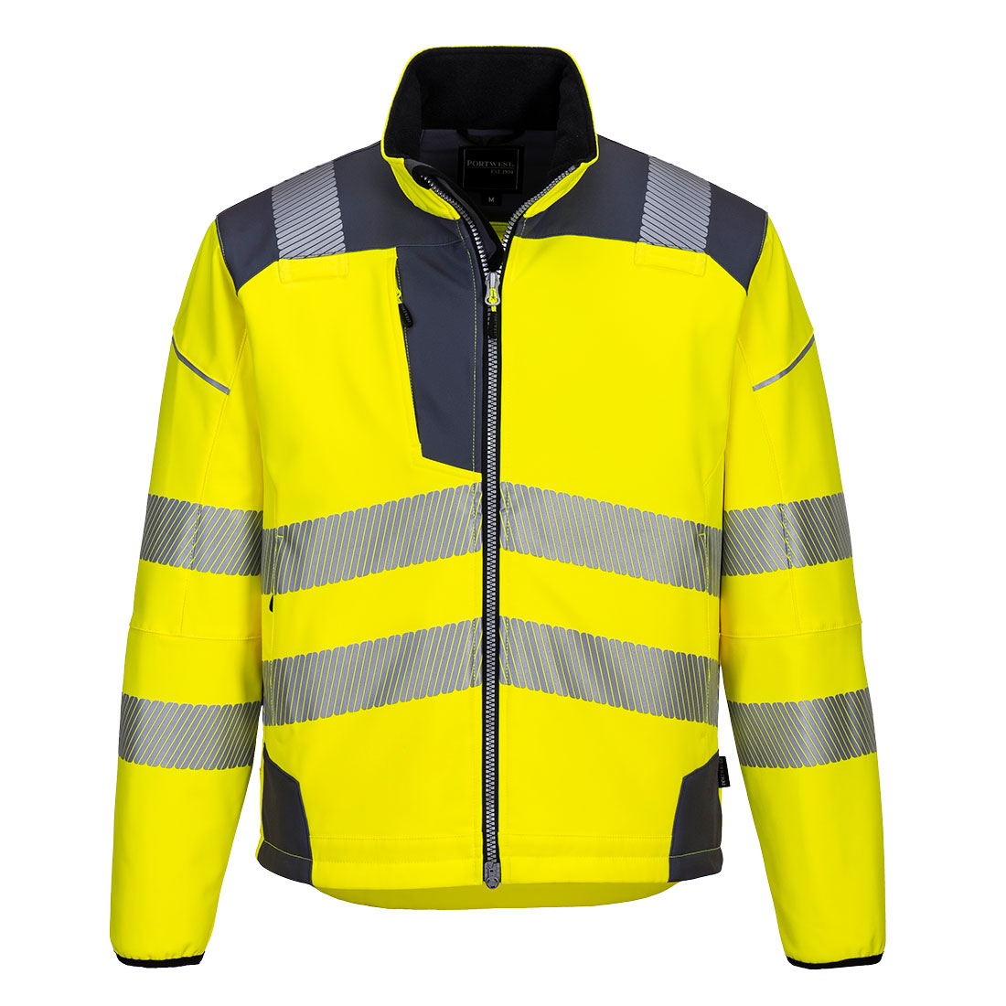 PW3 Hi-Vis Softshell Jacket - Yellow/Grey