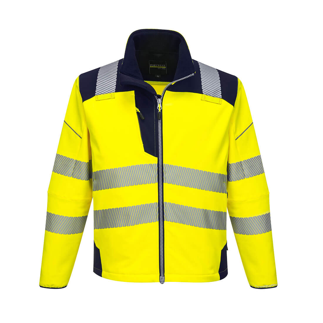 PW3 Hi-Vis Softshell Jacket - Yellow/Navy