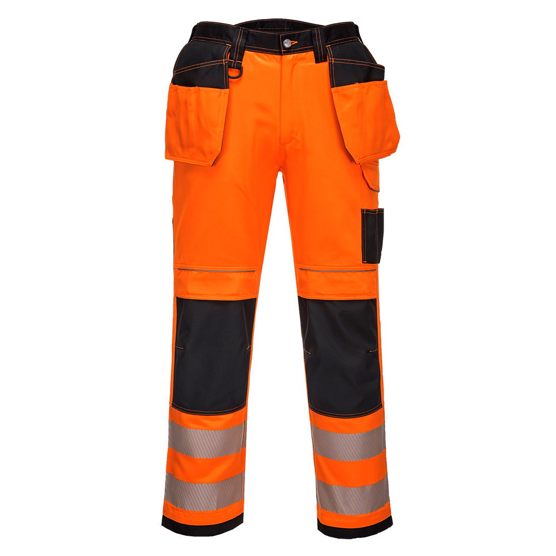 PW3 Hi-Vis Holster Work Trouser - Orange/Black Short