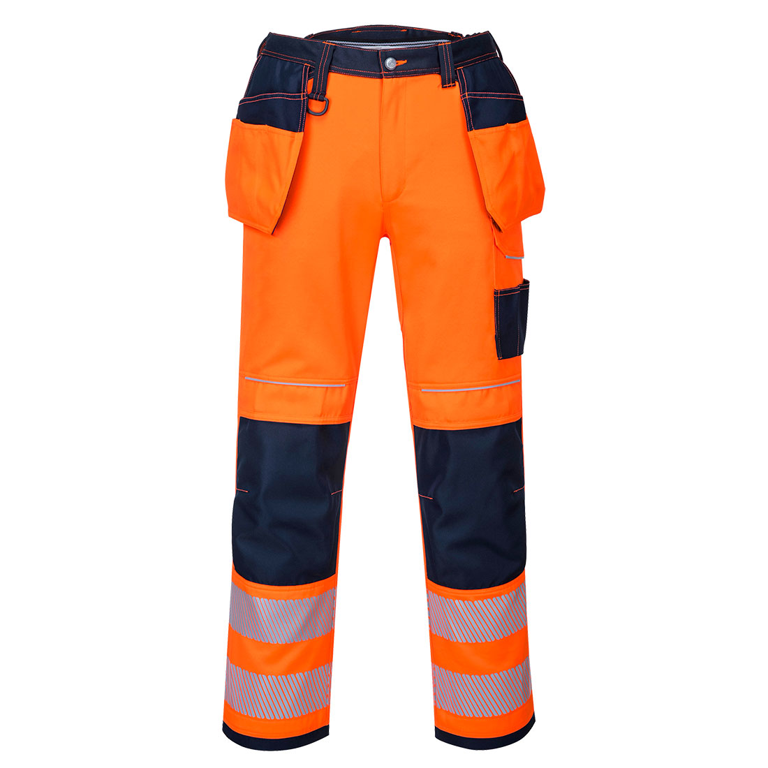PW3 Hi-Vis Holster Work Trouser - Orange/Navy
