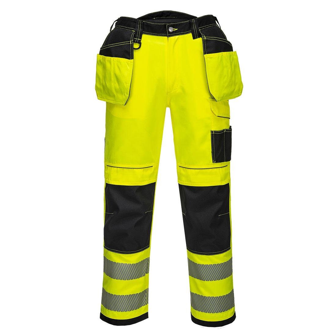 PW3 Hi-Vis Holster Work Trouser - Yellow/Black Short