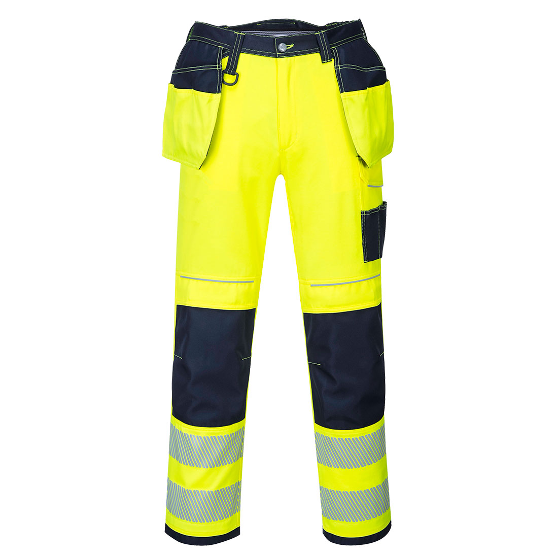 PW3 Hi-Vis Holster Work Trouser - Yellow/Navy