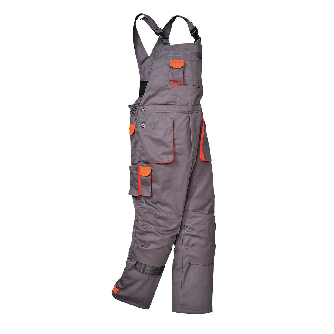 Portwest Texo Contrast Bib & Brace - Lined - Grey