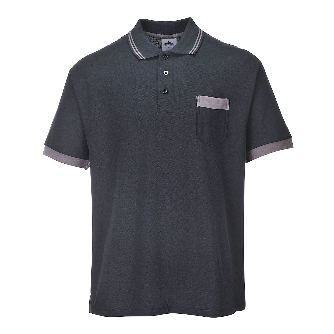 Portwest Texo Contrast Polo Shirt - Black