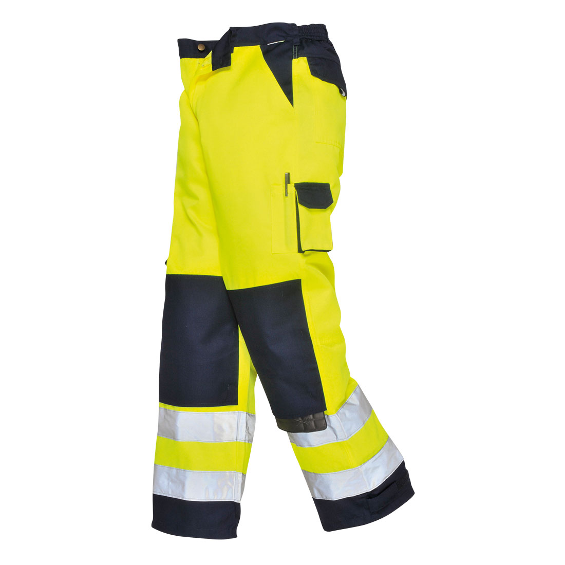 Lyon Hi-Vis Trouser - Yellow/Navy Tall