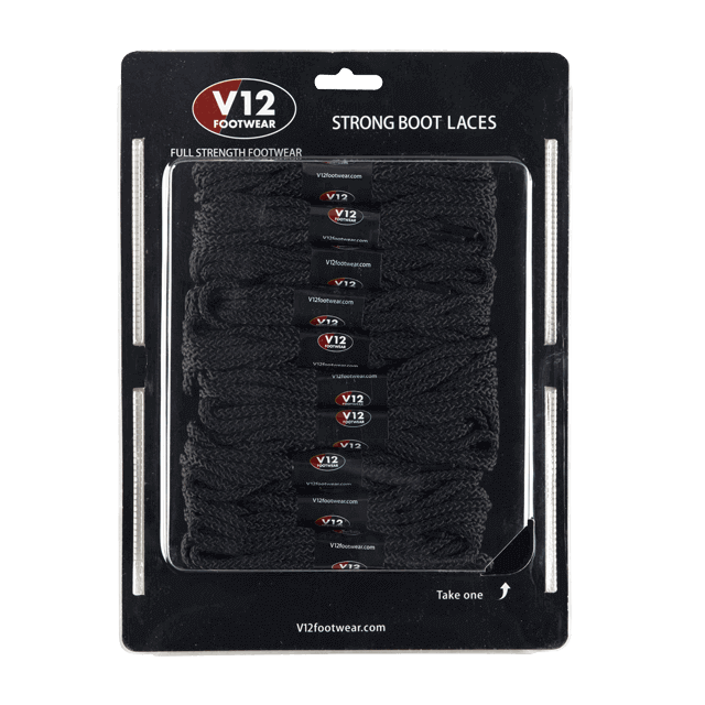 Extra Tough Lace Card 140cm - Black - Pack of 10