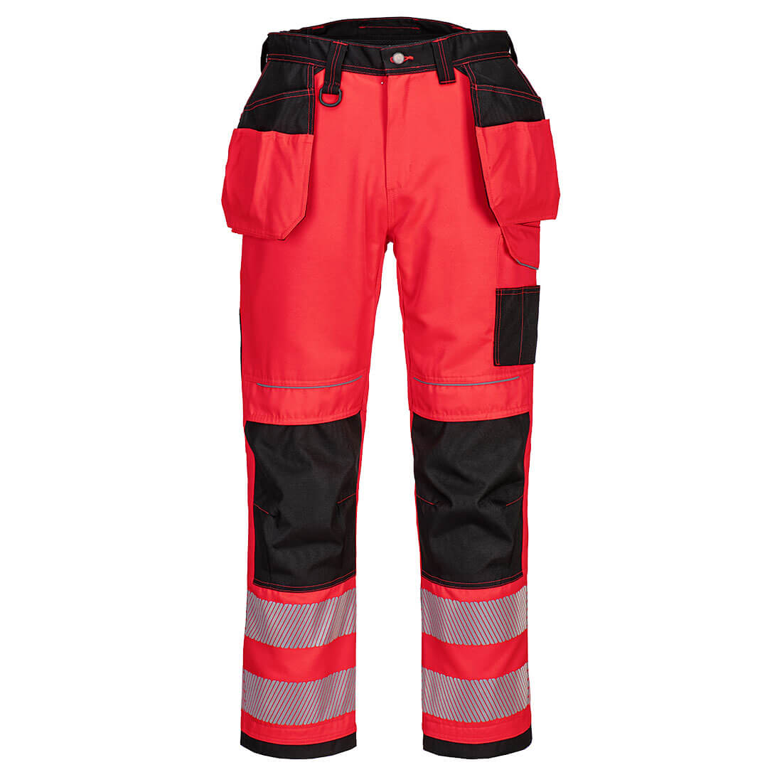 PW3 Hi-Vis Holster Work Trouser - Red/Black