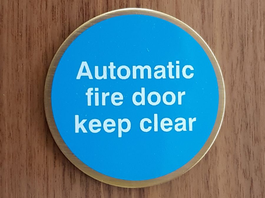Door Sign - Automatic Fire Door Keep Clear
