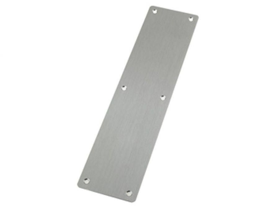 Push Plate, Radiused Corners - Drilled & Countersunk 350 x 75mm