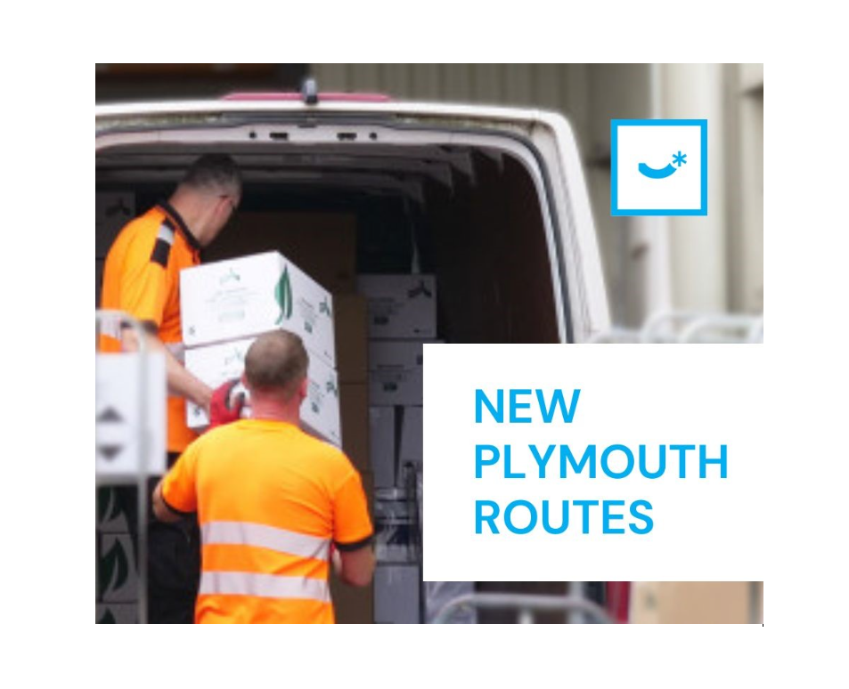 We now deliver to Plymouth and Exeter every day, Monday to Friday