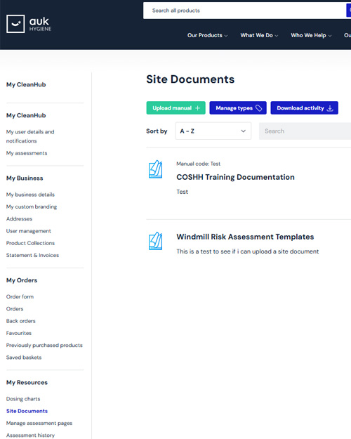 Site Document Hosting
