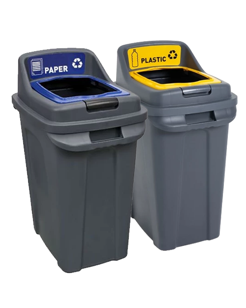 70ltr Recycling Bins - Paper, Plastic, Metal, Food & General