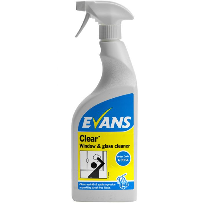 Evans Clear Glass Cleaner RTU 750ml AUK Hygiene