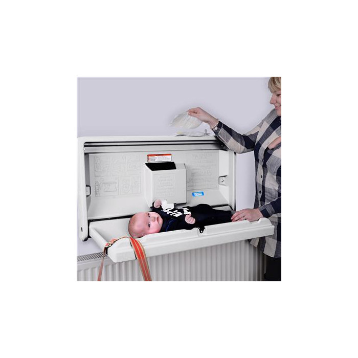 Baby Changing Unit Horizontal White AUK Hygiene