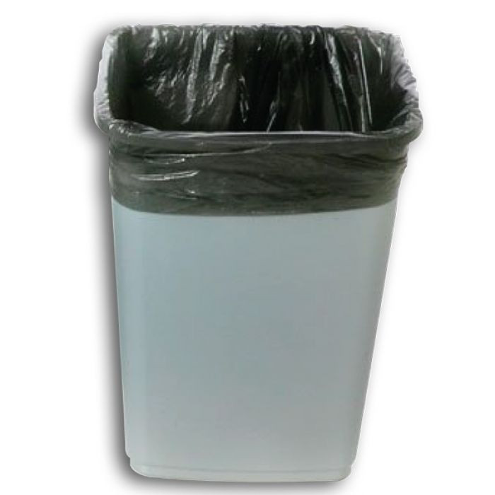 Square Bin Liners Medium Duty Box of 500/30L Black AUK Hygiene