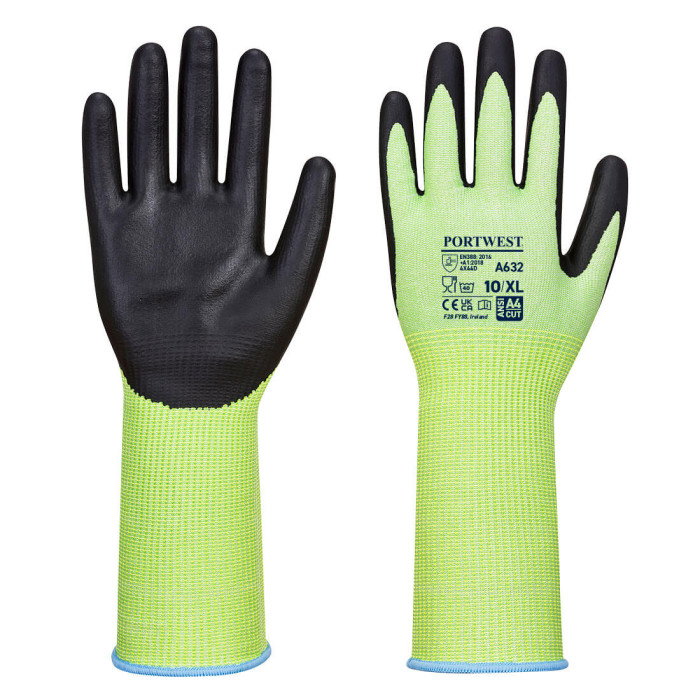 Green Cut Glove Long Cuff Green/Black AUK Hygiene