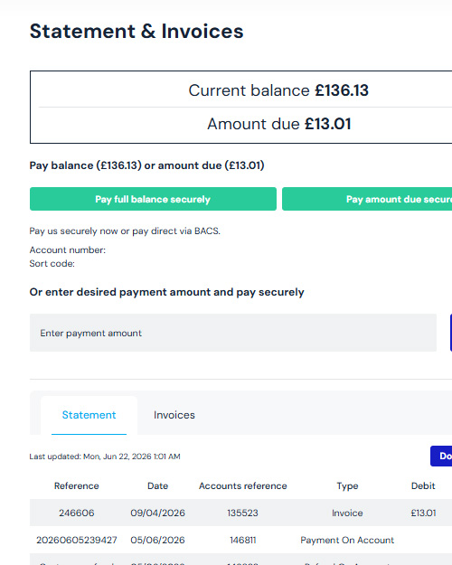 Consolidated Invoicing